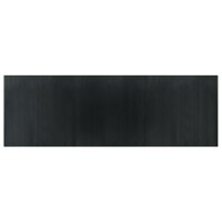 vidaXL Teppich Rechteckig Grau 100x300 cm Bambus