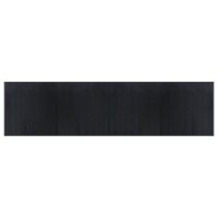 vidaXL Teppich Rechteckig Grau 100x400 cm Bambus