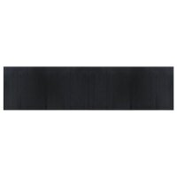 vidaXL Teppich Rechteckig Schwarz 100x400 cm Bambus
