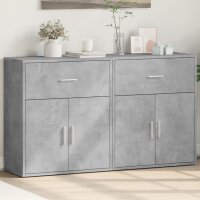 vidaXL Sideboards 2 Stk. Betongrau 60x31x70 cm Holzwerkstoff