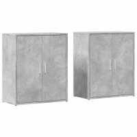 vidaXL Sideboards 2 Stk. Betongrau 60x31x70 cm Holzwerkstoff