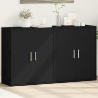 vidaXL Sideboards 2 Stk. Schwarz 60x31x70 cm Holzwerkstoff