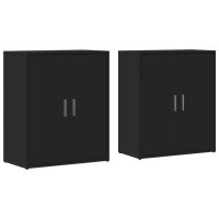 vidaXL Sideboards 2 Stk. Schwarz 60x31x70 cm Holzwerkstoff