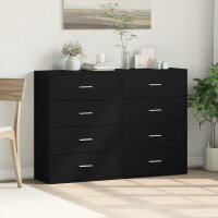 vidaXL Sideboards 2 Stk. Schwarz 60x31x84 cm Holzwerkstoff