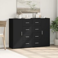 vidaXL Sideboards 2 Stk. Schwarz 60x31x84 cm Holzwerkstoff