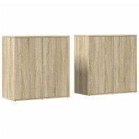 vidaXL Sideboards 2 Stk. Sonoma-Eiche 79x38x80 cm Holzwerkstoff