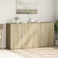 vidaXL Sideboards 2 Stk. Sonoma-Eiche 79x38x80 cm Holzwerkstoff