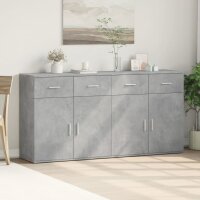 vidaXL Sideboards 2 Stk. Betongrau 79x38x80 cm Holzwerkstoff