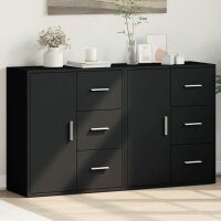 vidaXL Sideboards 2 Stk. Schwarz 60x31x70 cm Holzwerkstoff