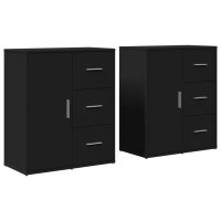 vidaXL Sideboards 2 Stk. Schwarz 60x31x70 cm Holzwerkstoff