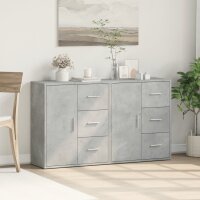 vidaXL Sideboards 2 Stk. Betongrau 60x31x70 cm Holzwerkstoff