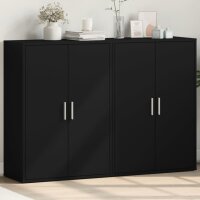 vidaXL Sideboards 2 Stk. Schwarz 60x31x84 cm Holzwerkstoff