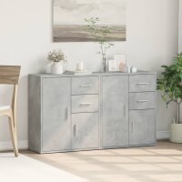 vidaXL Sideboards 2 Stk. Betongrau 60x31x70 cm Holzwerkstoff