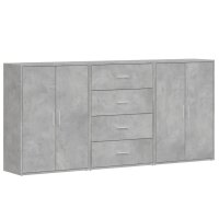 vidaXL Sideboards 3 Stk. Betongrau 60x31x84 cm Holzwerkstoff