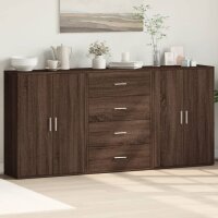 vidaXL Sideboards 3 Stk. Braun Eichen-Optik 60x31x84 cm Holzwerkstoff