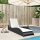 vidaXL Sonnenliege mit Auflage Schwarz 60x205x73 cm Poly Rattan