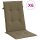 vidaXL Hochlehner-Auflagen 6 Stk. Melange Taupe 120x50x4 cm Stoff