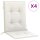 vidaXL Niedriglehner-Auflagen 4 Stk. Melange Creme 100x50x4 cm Stoff