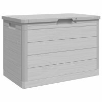 vidaXL Outdoor-Kissenbox Grau 77,5x44,5x53 cm Polypropylen