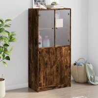 vidaXL Highboard mit T&uuml;ren R&auml;uchereiche 68x37x142 cm Holzwerkstoff