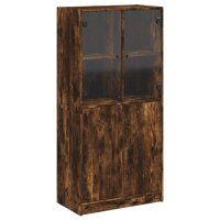 vidaXL Highboard mit T&uuml;ren R&auml;uchereiche 68x37x142 cm Holzwerkstoff