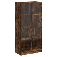 vidaXL Highboard mit T&uuml;ren R&auml;uchereiche 68x37x142 cm Holzwerkstoff