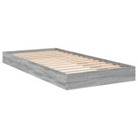 vidaXL Bettgestell Grau Sonoma 90x200 cm Holzwerkstoff