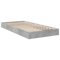 vidaXL Bettgestell Betongrau 75x190 cm Holzwerkstoff