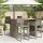 vidaXL Gartentisch mit Holzplatte Grau 145x80x110 cm Poly Rattan