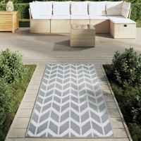 vidaXL Outdoor-Teppich Grau 80x150 cm PP