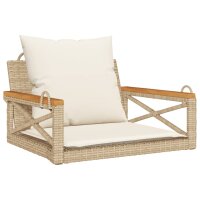 vidaXL Hängesessel mit Kissen Beige 63x62x40 cm Poly...