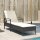 vidaXL Sonnenliege mit Auflage Schwarz 63x200x81 cm Poly Rattan