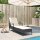 vidaXL Sonnenliege mit Auflage Schwarz 63x200x81 cm Poly Rattan