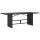 vidaXL Gartentisch mit Glasplatte Schwarz 190x80x75 cm Poly Rattan