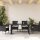 vidaXL Gartentisch mit Glasplatte Schwarz 190x80x75 cm Poly Rattan