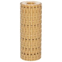 vidaXL Balkon-Sichtschutze 10 Stk. Hellbraun 255x19 cm Poly Rattan