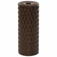 vidaXL Balkon-Sichtschutze 10 Stk. Braun Schwarz 255x19 cm Poly Rattan