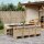 vidaXL 9-tlg. Garten-Essgruppe mit Kissen Beige Poly Rattan