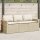 vidaXL Gartensofa mit Kissen 3-Sitzer Beige Poly Rattan