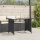 vidaXL Gartentisch mit Glasplatte Schwarz 110x68x70 cm Poly Rattan