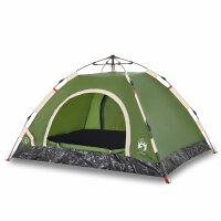 vidaXL Campingzelt 4 Personen Gr&uuml;n Quick Release