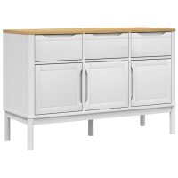 vidaXL Sideboard FLORO Wei&szlig; 114x43x74 cm Massivholz Kiefer