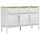 vidaXL Sideboard FLORO Wei&szlig; 114x43x74 cm Massivholz Kiefer