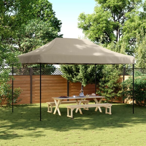 vidaXL Partyzelt Faltbar Pop-Up Taupe 440x292x315 cm