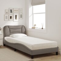 vidaXL Bett mit Matratze Taupe 80x200 cm Stoff