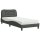 vidaXL Bett mit Matratze Dunkelgrau 90x200 cm Stoff