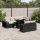 vidaXL 11-tlg. Garten-Sofagarnitur mit Kissen Schwarz Poly Rattan