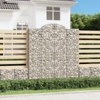 vidaXL Gabionen mit Hochbogen 11Stk. 200x50x220/240cm...