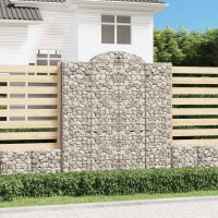 vidaXL Gabionen mit Hochbogen 13Stk. 200x50x220/240cm...
