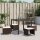 vidaXL Gartenhocker mit Kissen 4 Stk. Braun 41x41x36 cm Poly Rattan